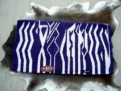   WOOL CLASSIC WESTERN SHOW TRAIL SADDLE BLANKET PAD PURPLE ZEBRA S17