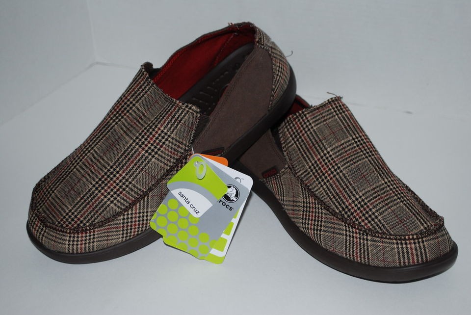 nwt crocs santa cruz classic plaid 7 8 9 12