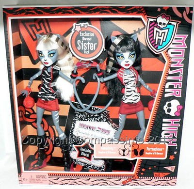 New Monster High Werecat Twins Sisters Meowlody & Purrsephone 