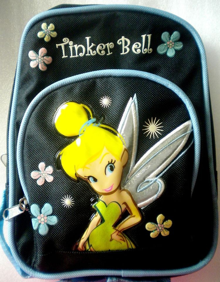 disney tinker bell small backpack black nwt