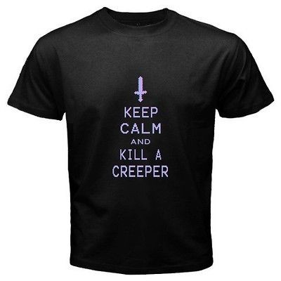 Rare Style Game Keep Calm And MINECRAFT 360 S 3XL Av. Sizes Black T 