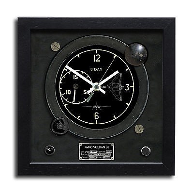   AVRO VULCAN B2 WALL CLOCK BASED ON VINTAGE SMITHS MKVA AIRCRAFT CLOCK