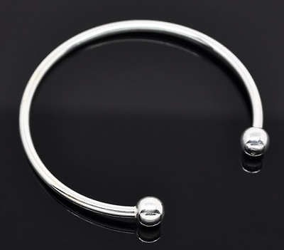 10Pcs Vogue SP Smooth Bangle Bracelets Fit European Charm Beads 19cm # 