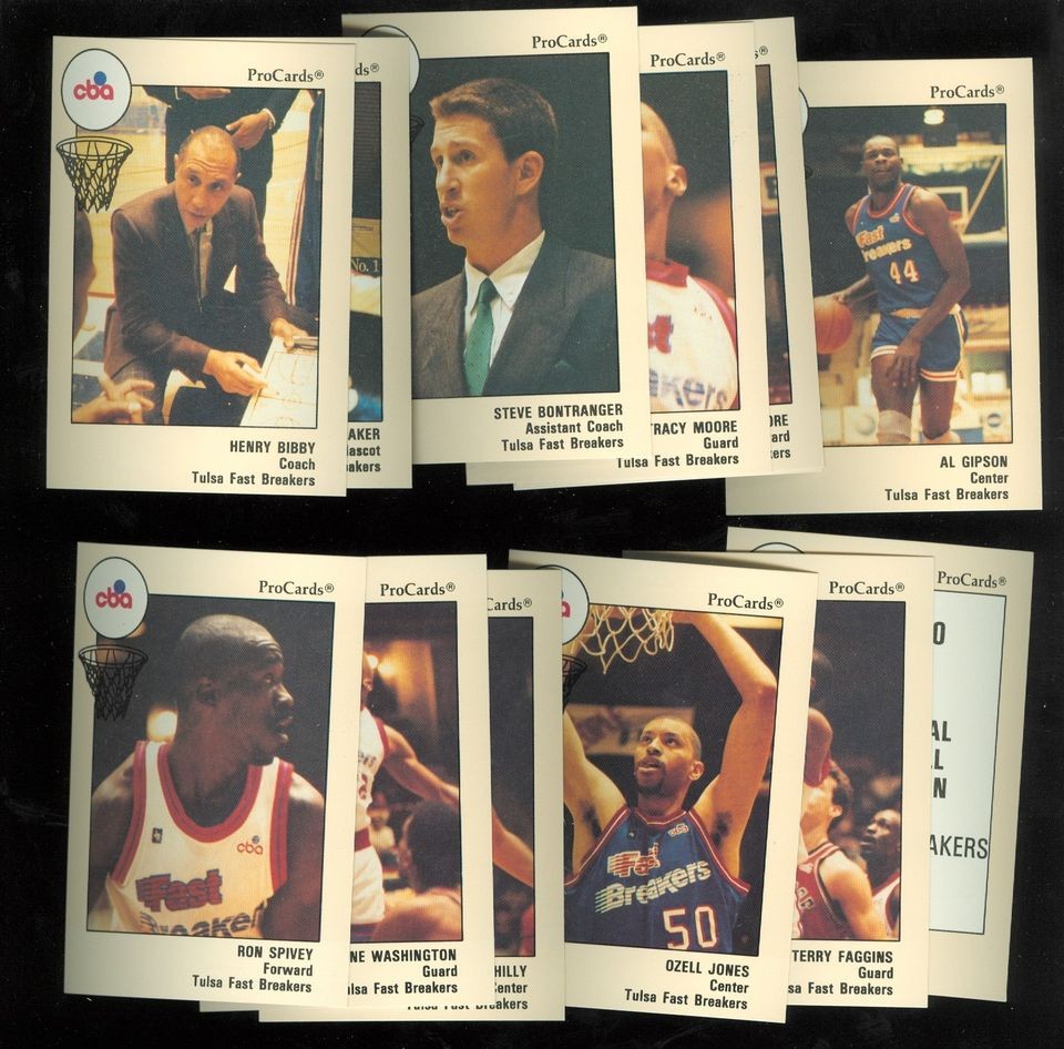 1989 90 ProCards CBA Tulsa Fast Breakers w/HENRY BIBBY, OZELL JONES