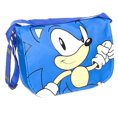 SEGA SONIC THE HEDGEHOG SHOULDER BAG   Blue Messenger School Satchel