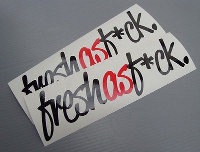 fresh stance nation stickers decals bomb fatlace illest BLACK/RED NEW 