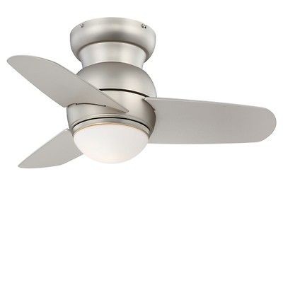 Minka Aire F510 BS Spacesaver Steel Hugger 26 Ceiling Fan w/ Light 