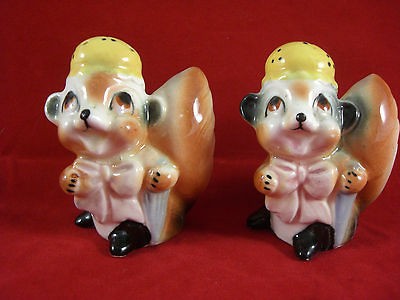 vintage anthropomorphi c squirrels salt and pepper shakers from canada