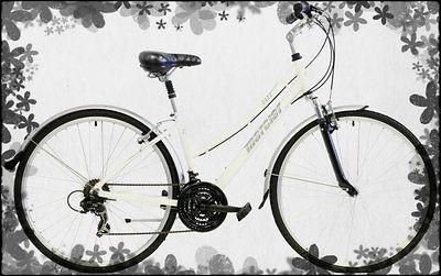   MERCIER ELLE TOWN 16 LADIES WHITE HYBRID COMFORT CITY BIKE 21 SPEED