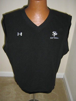 EXCELLENT MENS UNDER ARMOUR VEST SP SOFTBALL BLACK SIZE MEDIUM 