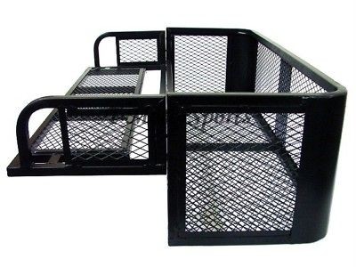 ATV UTV DROP DOWN REAR Steel Cargo Carrier Basket Rack Hunting Farm 