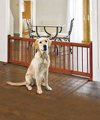 EXPANDABLE WOODEN PET DOG GATE DOOR KITCHEN FENCE FOR DOORWAYS