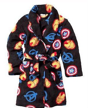 NWT NEW BOYS Avengers Assemble IRONMAN WINTER ROBE 4/5 6/7 8 10/12