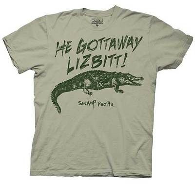   LICENSED SWAMP PEOPLE ALLIGATOR TV SHOW GOTTAWAY LIZBITT SHIRT SMALL