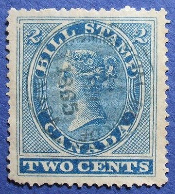 1864 2c CANADA BILL REVENUE VD # FB2 BAREFOOT # 2 USED CS12094