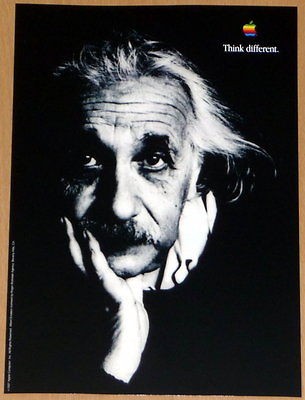 APPLE poster ALBERT EINSTEIN * Think different * 17/11 inches * mint 