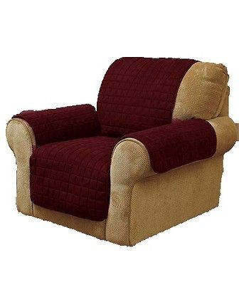   PC Burgundy Soft Micro Suede Chair Pet Furniture Protector Slip Cover