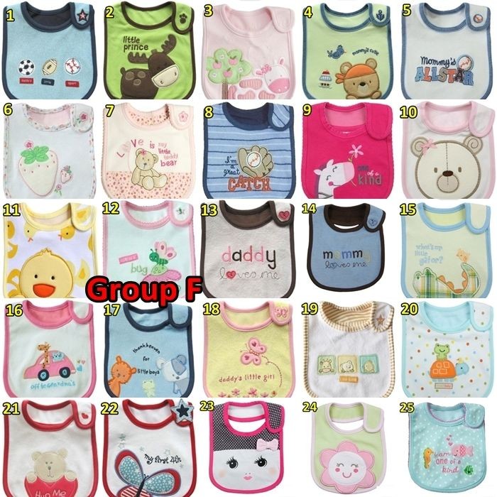   Cotton 3 layers Animal Cartoon Baby Cute Bibs Gift Dad Mum words funny