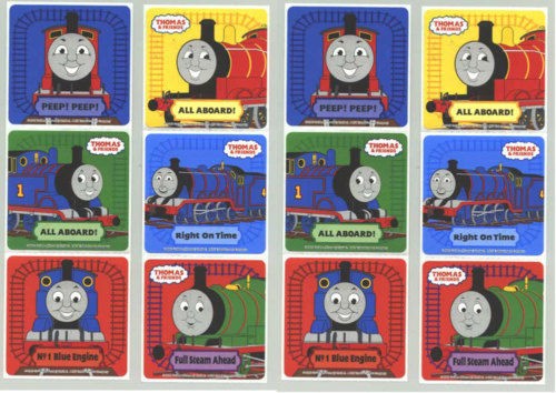 thomas the tank engine 12 stickers train percy edward one