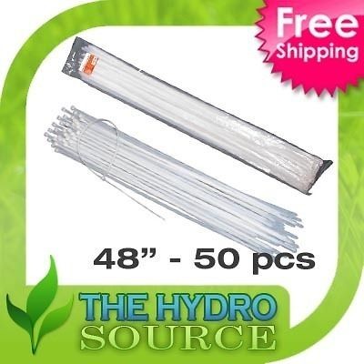   Ties 48 Inch Pack of 50 pcs   sunlight supply white cable wire tie