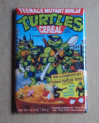 Ninja Turtles Cereal Box FRIDGE MAGNET teenage mutant TMNT vintage 