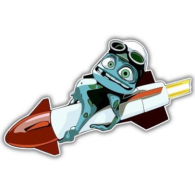 crazy frog car bumper sticker decal 6 x 3 time