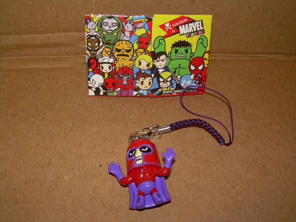 TOKIDOKI Marvel Frenzies MAGNETO Zipper Pull Phone Charm Key Chain 