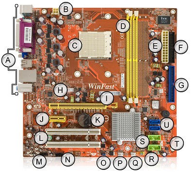 FOXCONN MCP61SM2MA RS2H DDR2 MCP61S DDR2 MOTHERBOARD MCP61SM2MA RS2H