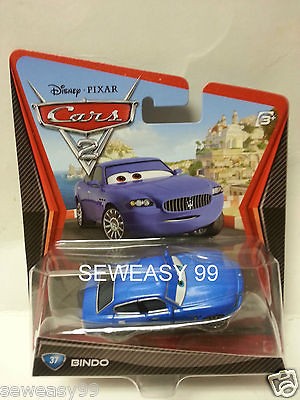 Disney Pixar Cars 2 BINDO Blue Maserati # 37 Newly Released