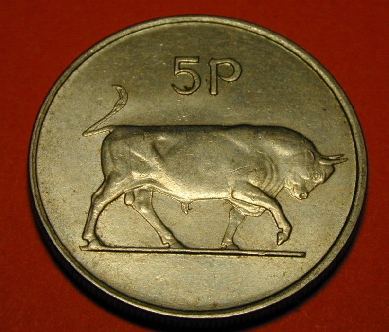 ireland irish five pence 1969 unc from ireland time left