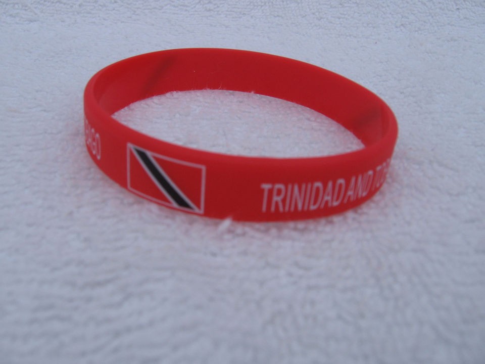 SILICONE~TRINI​DAD~TOBAGO~RAS​TA~BRACELET~CA​RNIVAL~PORT OF 