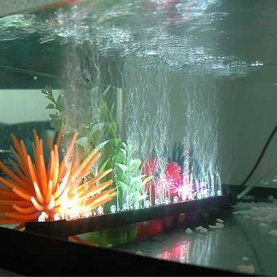 Aquarium Fish Tank White 18LED 46CM Underwater Waterproof Air Bubble 