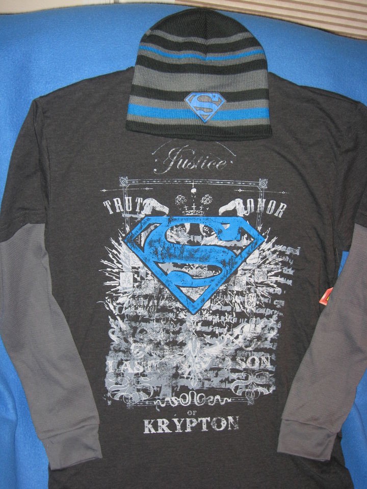   KENT Smallville movie Comic BOOK MENS Long Sleeve SHIRT & HAT Cap