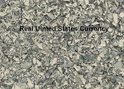 shredded u s currency dollars real money free ship manily