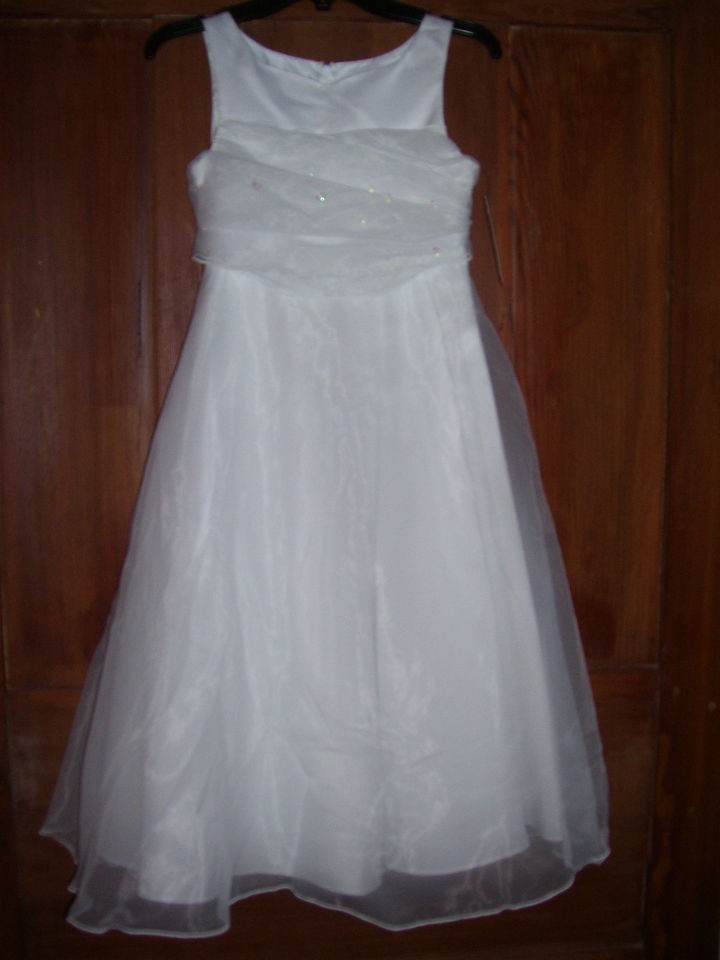 Girls Bonnie Jean White Wedding Communion Flower Girl Easter Long 