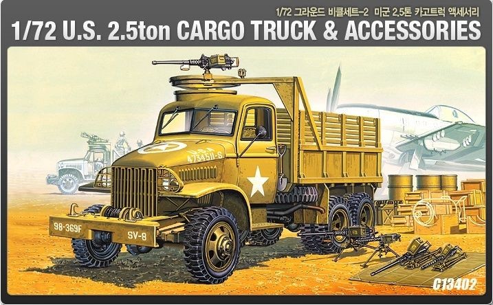   5TON 6X6 CARGO TRUCK&ACCESSOR​IES / ACADEMY MODEL KIT / #13402