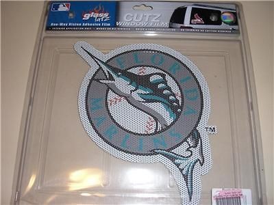 new florida marlins glass tatz window sticker one way time