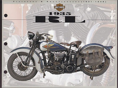 1935 HARLEY DAVIDSON RL 45 V Twin Motorcycle 8.5x11 Print Photo SPEC 