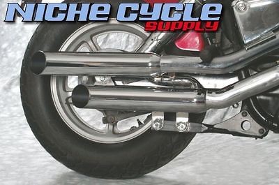 Honda VT 1100 Shadow 85 86 Slash Cut Mufflers Exhaust Chrome 001 3315