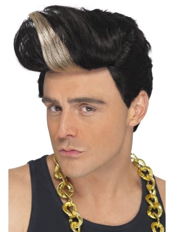 1980s Ice Ice Baby Vanilla Ice Rap Star Quiff Wig With Highlight 