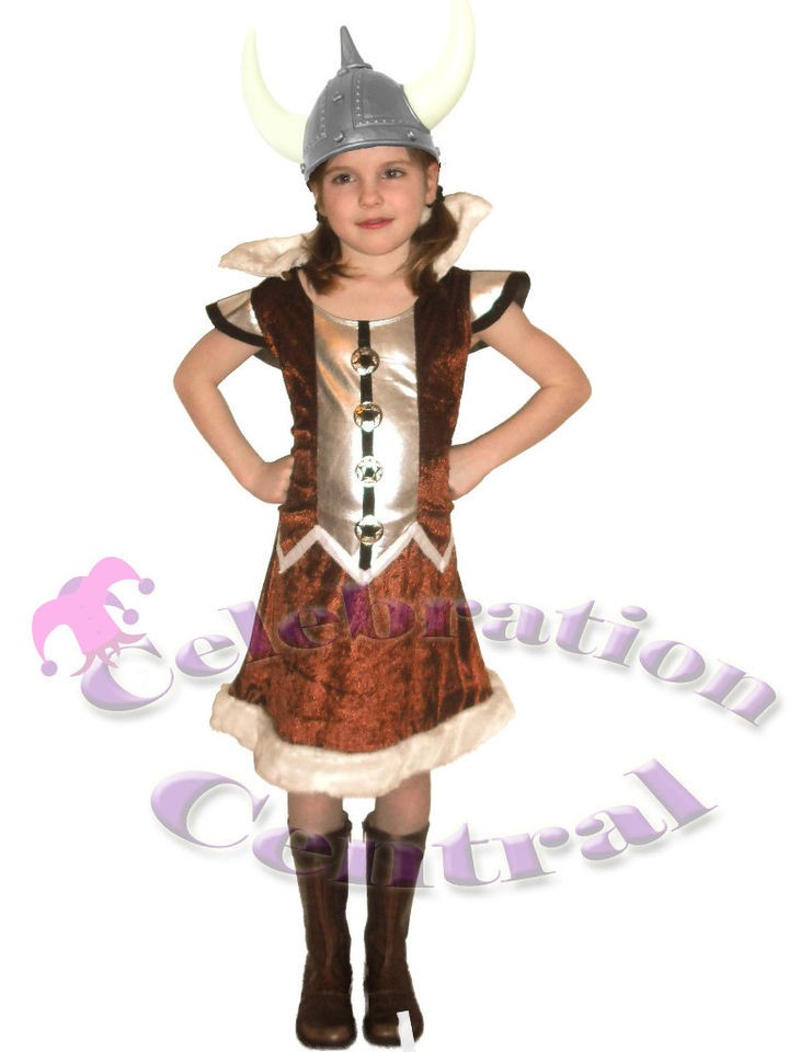 helga viking lass girls fancy dress costume more options size