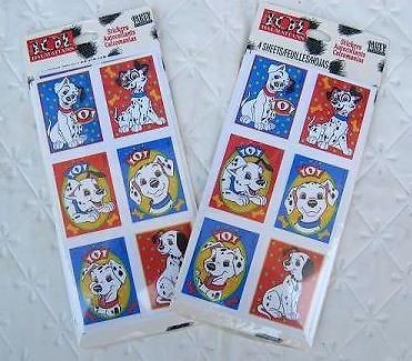 101 dalmatians party stickers x12 favors loots treats time left