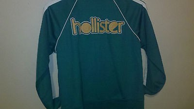 Hollister Athletics youth XL Custom Apparel Green zip up windbreaker 