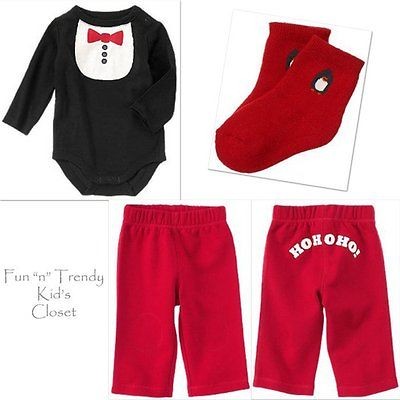   BOYS 6 12 18 MONTHS OUTFIT SET LOT FLEECE PANTS BODYSUIT SHIRT SOCKS