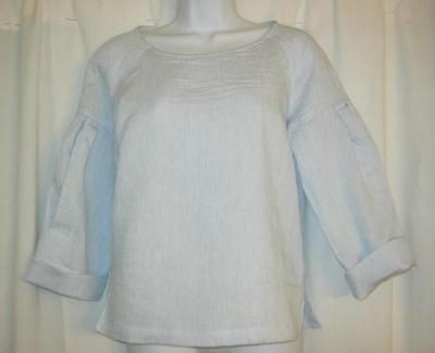 Dries van Noten womens light blue striped blouse size 36, excellent 