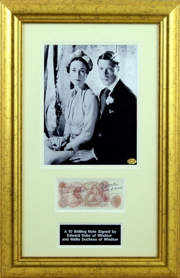 duke and duchess of windsor signed display 