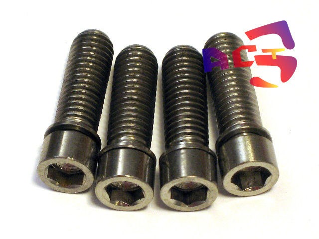 4pcs Titanium / Ti Bolt fit BMX Stem use (M8x25mm 4pcs with Ti washer)