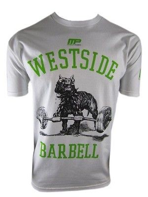 musclepharm westside barbell tee shirt white medium