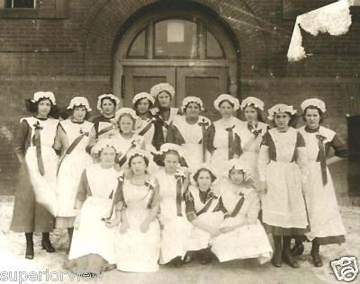 vintage nurses graduation class classic hats real photo time left