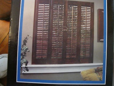   Roth Colonial Mahogany Bass Wood Louver Interior Shutters 31 33 x 24 L